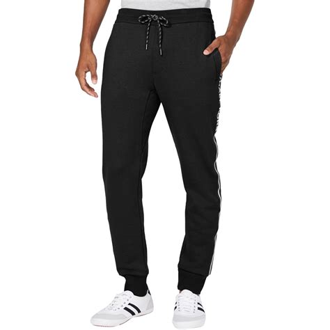 michael kors mens logo fleece jogger pants|Michael Kors Men's Fleece Logo Drawstring Jogger Pants.